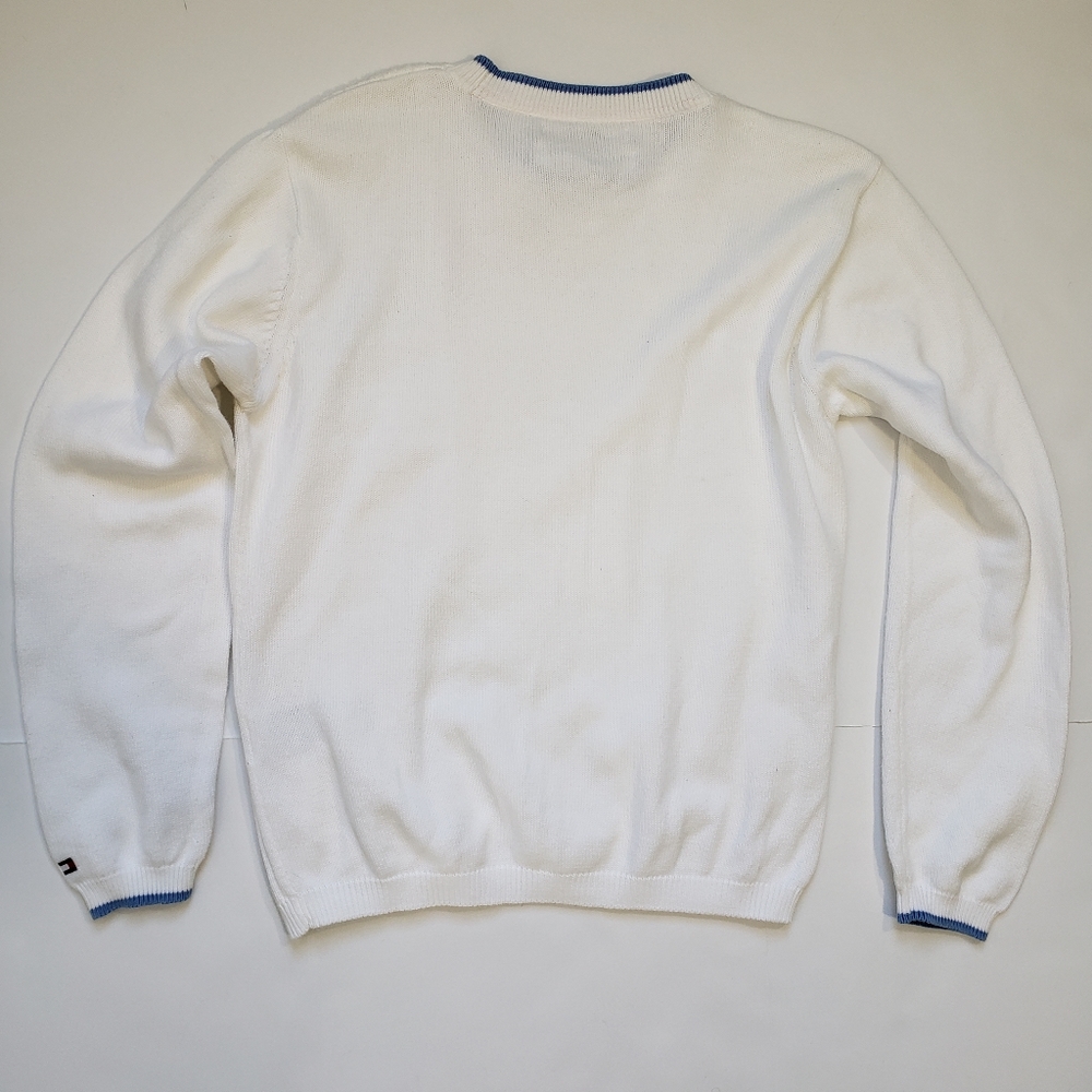 Vintage Tommy Hilfiger Golf Cotton Knit Cable Long Sleeve Sweater Size M - Picture 2 of 10